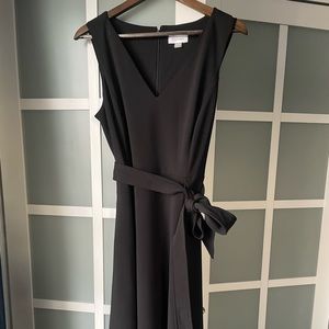 Calvin Klein black belted with pockets dress.